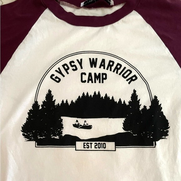 Gypsy Warrior Camp Baseball Tee Shirt - Picture 2 of 5